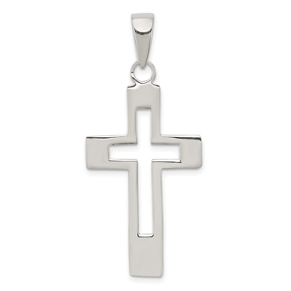 Sterling Silver Open Cross Pendant