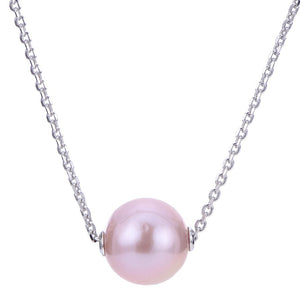 Sterling Silver Freshwater Pearl Solitaire Necklace