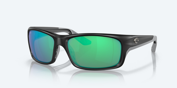 Costa Jose Pro Matte Black w/ Green Mirror Mens Sunglasses