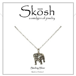 Skosh Antiqued Silver Bulldog Necklace