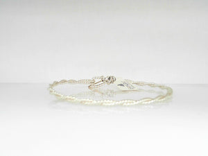 Earth Grace Sterling Silver Twisted Rope Bracelet 8"