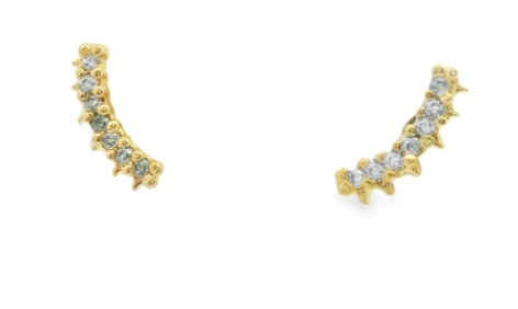 Gold Fill CZ Stud Earrings