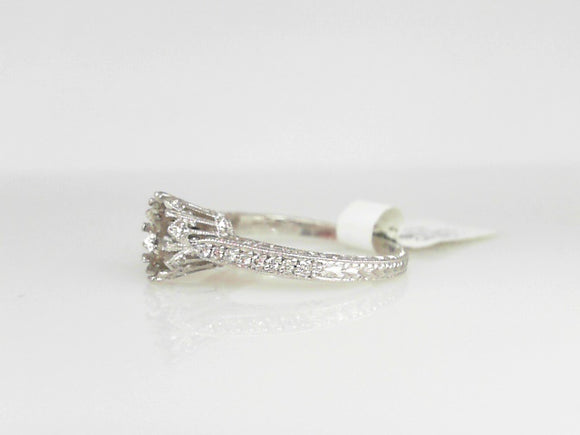 White Gold Round Diamond Semi Mounting