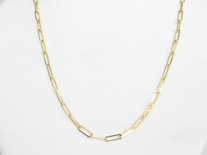 10k Yellow Gold Paperclip 20" Chain