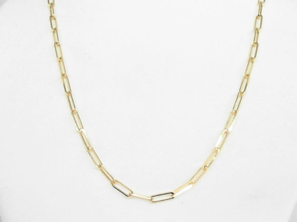 10k Yellow Gold Paperclip 20