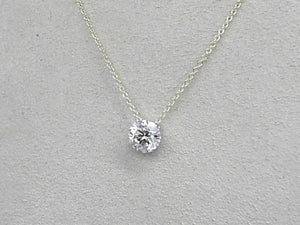 Two-Tone Lab Grown Diamond Slider Pendant Necklace