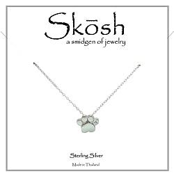 Skosh Sterling Silver Dog Paw Necklace