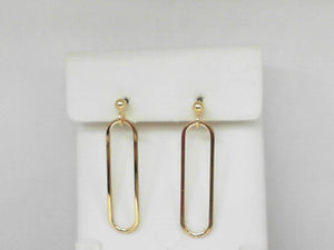 Sterling Silver/Gold Plated Paperclip Post Earrings