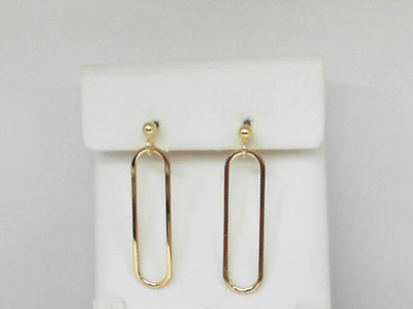 Sterling Silver/Gold Plated Paperclip Post Earrings