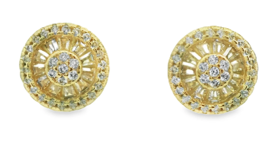 Gold Fill CZ Stud Earrings