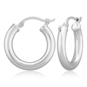 Sterling Silver 3mm x 18mm Loop Earrings