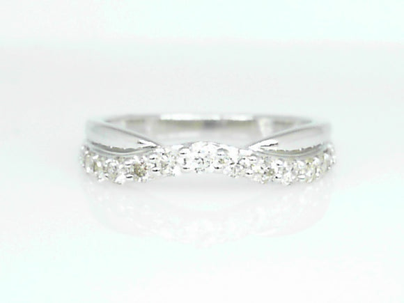 White Gold Curved Diamond band