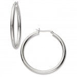 Sterling Silver Polished Hoop Earrings