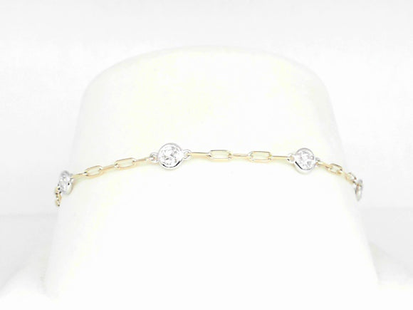 14k Two Tone Diamond 7