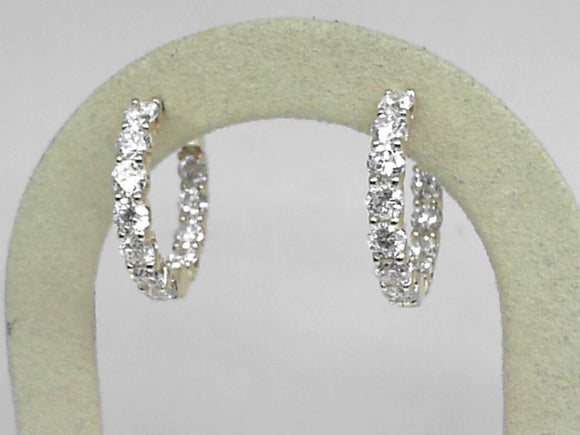 Yellow Gold Lab Grown Inside-Out Diamond Huggies