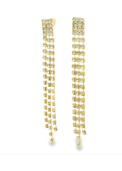 Gold Filled CZ Dangle Earrings