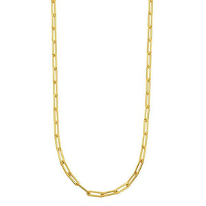 Charles Garnier Sterling Silver/Gold 24" Paperclip Necklace