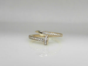 Yellow Gold Diamond Nail Ring
