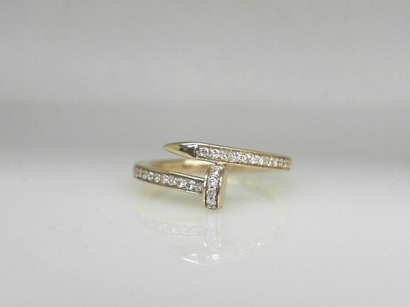 Yellow Gold Diamond Nail Ring