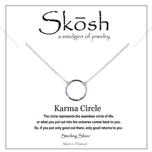 Skosh Silver "Karma" Circle Necklace 16"