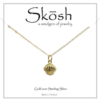 Skosh Sterling Silver Gold Plated Seashell Necklace