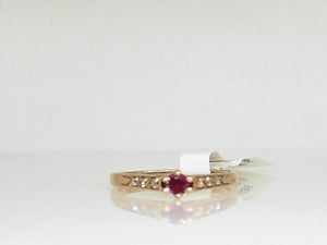 Yellow Gold Ruby and Diamond Ring