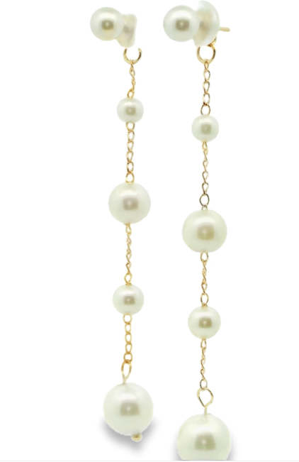 Gold Fill Pearl Drop Earrings