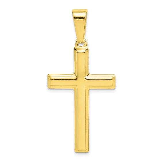 Sterling Silver Gold Tone Cross Pendant