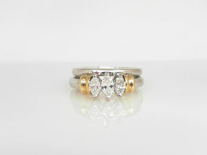 14K Two Tone .50 CTW Bridal Set