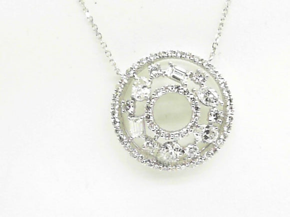 14k White Gold Diamond Necklace