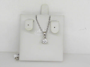 Sterling Silver Swarovski Crystal Solitaire Necklace