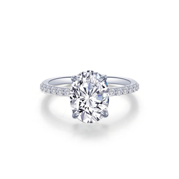 Lafonn 3 CTW Simulated Diamond Oval Solitaire Engagement Ring Size 7