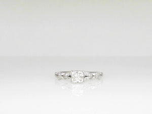 White Gold Cluster Promise Ring with 1/5 CT Diamonds