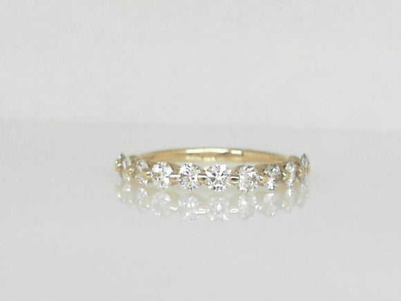 Yellow Gold Shared Prong Diamond Band