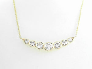 14k Yellow Gold Lab 2.00ctw 7-Stone Necklace