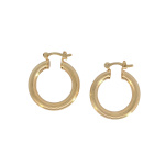 Gold Fill Lined Plain Tube Hoop Earrings