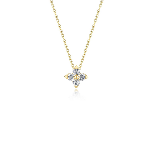 Lafonn Gold Plated Small Trillion Necklace