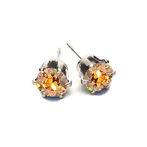 Earth Grace Sterling Silver November Birthstone Stud Earrings