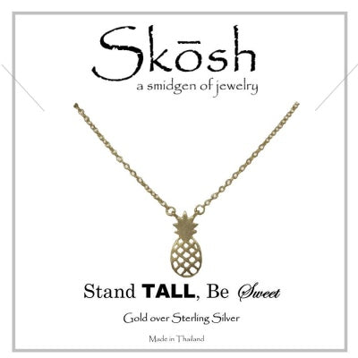 Skosh Gold Plated Pineapple Necklace 16+1