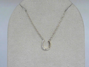 Yellow Gold Diamond Horseshoe Necklace