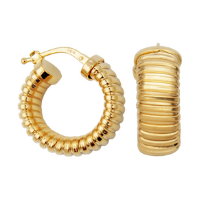 Charles Garnier Flat Small Tube Hoop Earrings