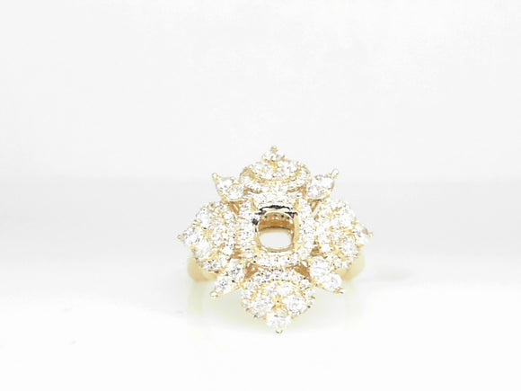 Yellow Gold Diamond Semi-Mounting