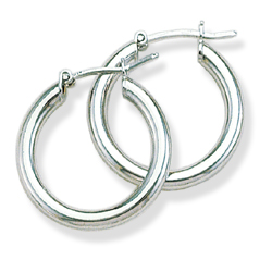 Sterling Silver Hoops 7/8" Diameter