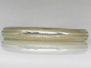 Yellow Gold Mesh Stretch Bangle Bracelet