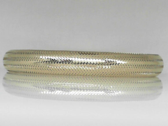 Yellow Gold Mesh Stretch Bangle Bracelet