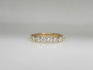 Yellow Gold Shared Prong Diamond Wedding Band