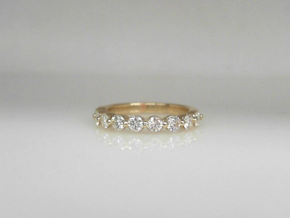 Yellow Gold Shared Prong Diamond Wedding Band