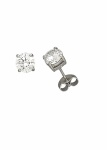 Sterling Silver 6MM CZ Stud Earrings