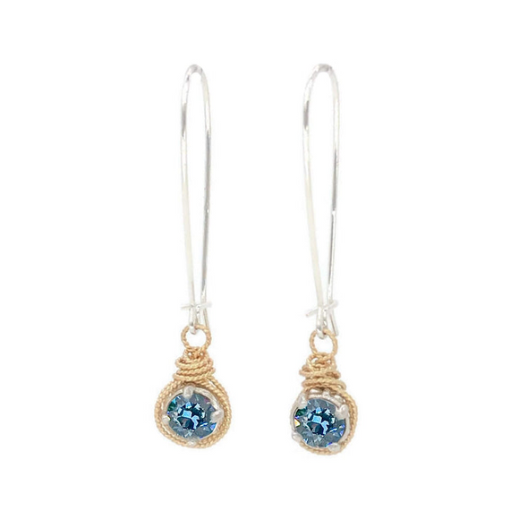 Earth Grace Dangle Birthstone Earrings- December