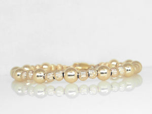 Vivi B "Shelley" Gold Filled Beaded Bracelet 7"